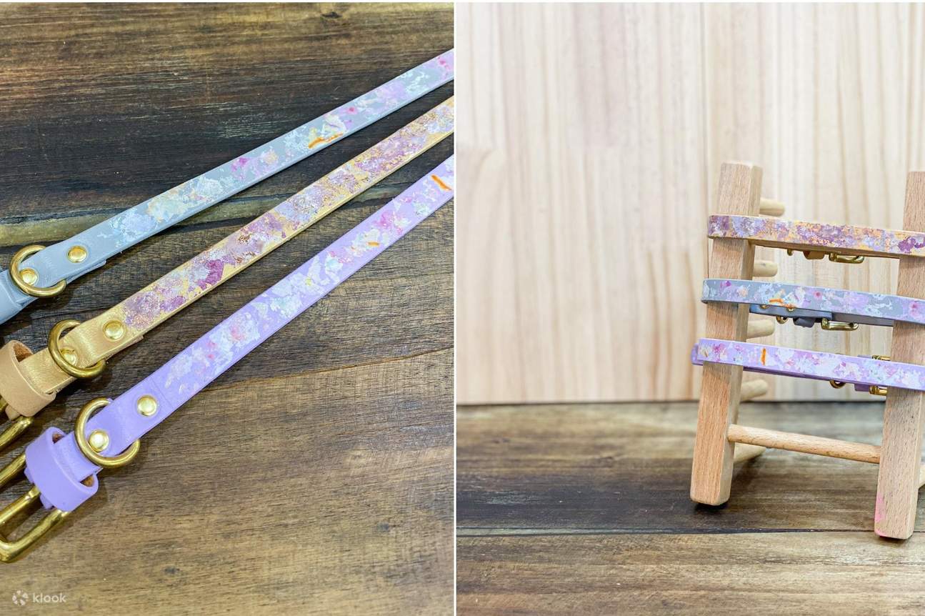 Färben und Weben bunter Haustiergürtel